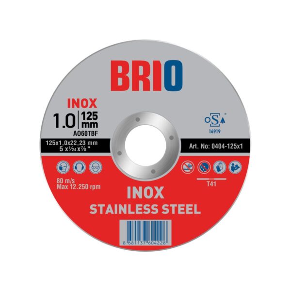 0404-125X1 Диск за сечење 125x1Inox