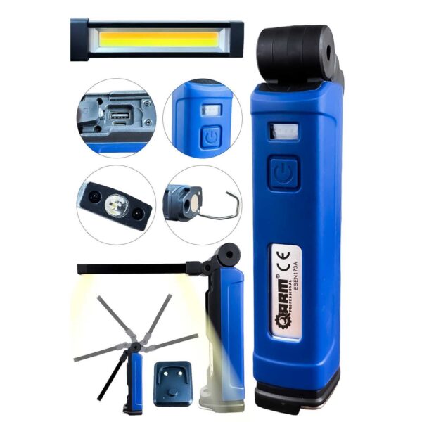 Лед ултра ламба за полнење COB + Spot + Power Bank 1000 LUMEN 3400 mAH 6400K