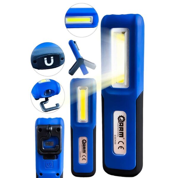 Лед ламба за полнење COB + точка 240 LUMEN 2200 Mah